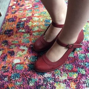 Beautiful Red Clarks heels